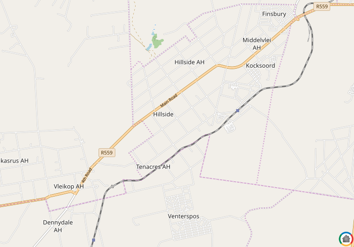 Map location of Tenacres AH